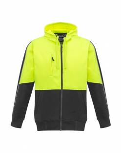 Hi Vis Full Zip Hoodie, 100% Polyester