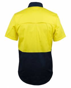 Hi Vis Stretch Work Shirt, Short Sleeved