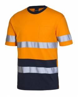 Cotton Tee with Tape, Hi Vis