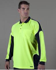 Arm Panel Polo, L/S Hi Vis