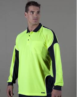 Arm Panel Polo, L/S Hi Vis