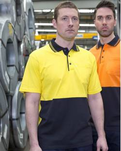 Hi Vis Cotton Polo, Short Sleeved