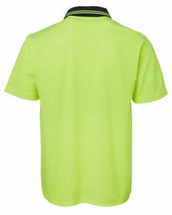 Cotton Back Polo S/S, Hi Vis