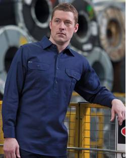 190G Closed Front Work Shirt, Long Sleeved