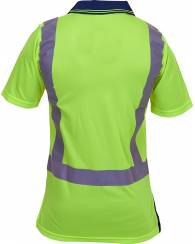 Caution Hi Vis Microfibre Polo