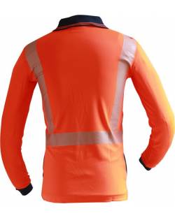 Caution Hi Vis Microfibre Polo with Segmented Tape