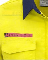 Ladies FR Closed Front Taped Spliced Shirt - Hooped