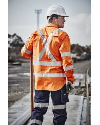 Hi Vis X Back Taped Shirt, Long Sleeved D/N