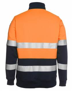 1/2 Zip D/N Sweatshirt Hi Vis, 80/20 Poly/Cotton