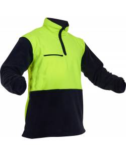 Caution Hi Vis 1/2 Zip Polar Fleece