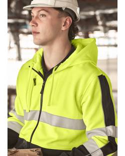 Hi Vis Full Zip Hoodie, Day Night 00% Polyester